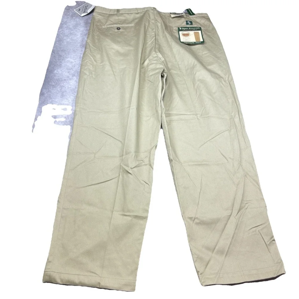 Vintage NEW Bert Pulitzer Collector's Edition 42x32 Khaki Pants Freedom Fit